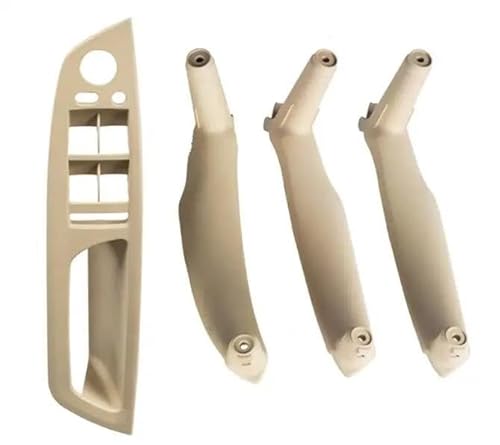 Auto Innentürgriff Für X5 Für X6 Für E70 Für E71 Für E72 2007-2013 Auto Innen LHD RHD Innere Tür Panel Armlehne Griff Vollen Satz Türgriffabdeckung(RHD Beige 4pcs) von XJJLYQ