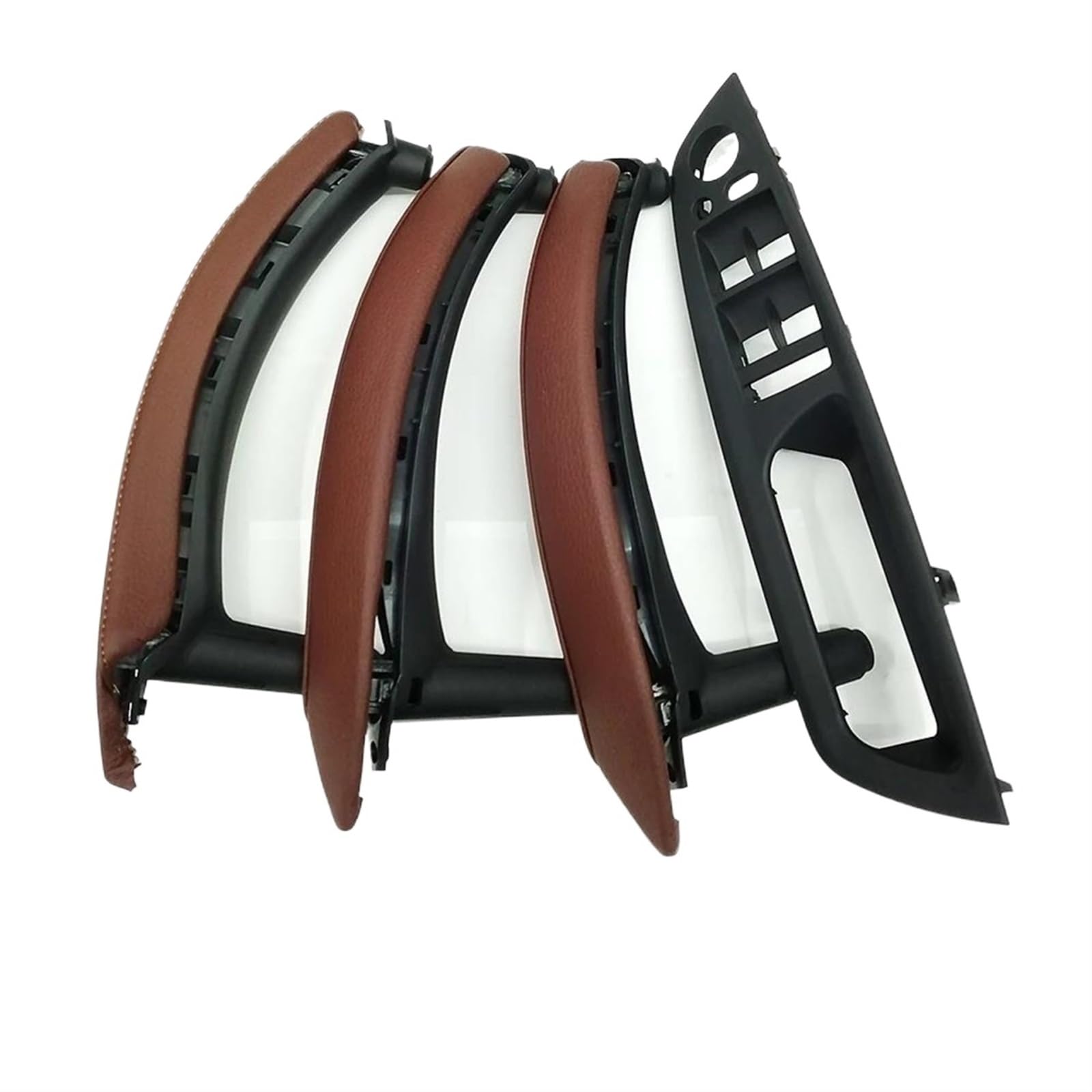 Auto Innentürgriff Für X5 Für X6 Für E70 Für E71 Für E72 2007-2014 Rechts Hand Fahrer Innen Tür Armlehne Leder Pull Griff Vollen Satz Türgriffabdeckung(RHD Red 7pcs) von XJJLYQ