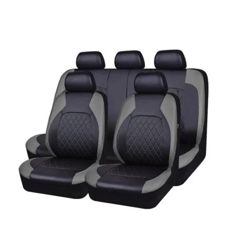 Autositzbezug Auto Sitzbezug Für Suzuki Für Grand Für Vitara Für SX4 Für Swift Für Ignis Für MG Für ZS Für HS Volle Surround Auto Zubehör Vordere Autositzbezüge(5pcs-Black Gray) von XJJLYQ