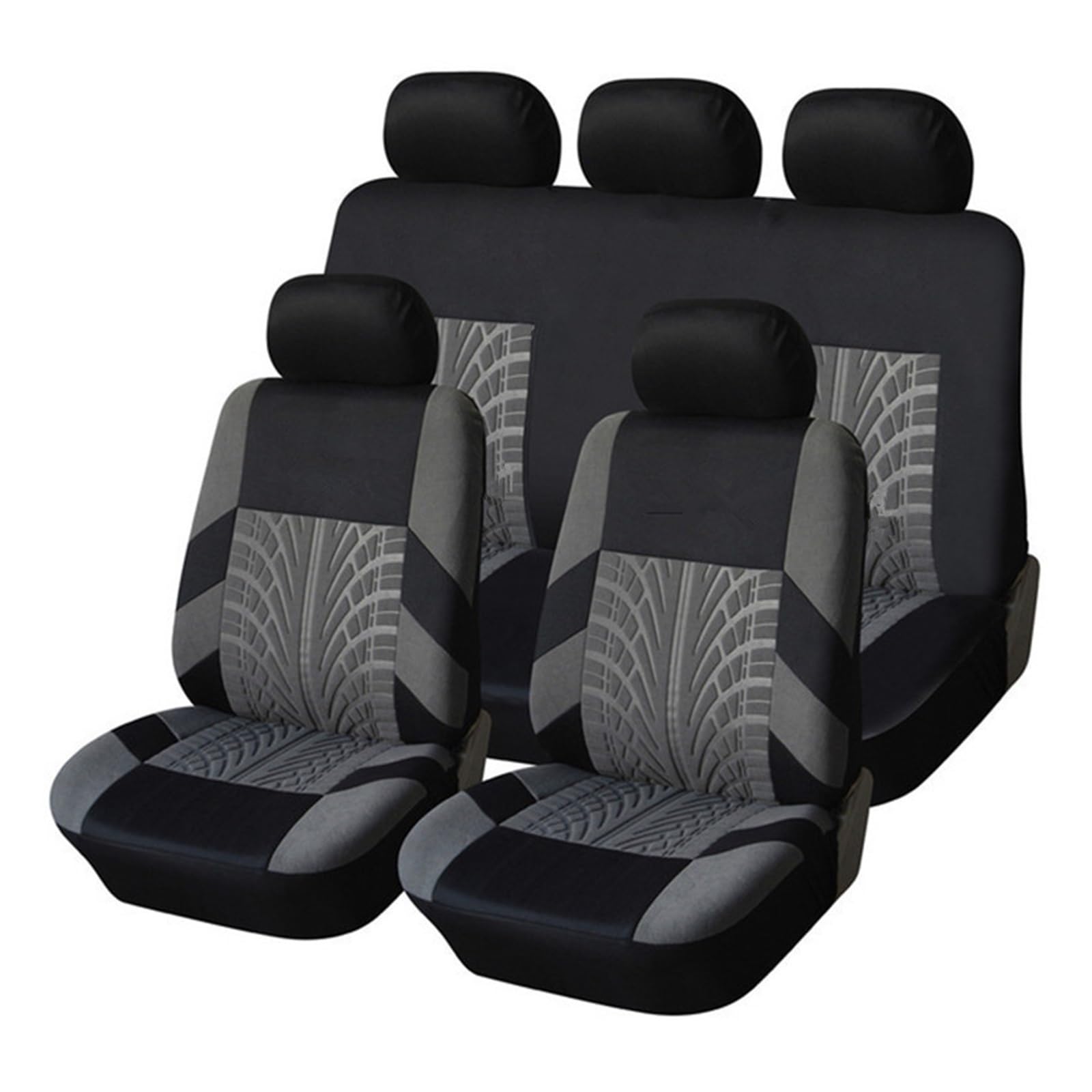 Autositzbezug Auto Sitzbezug Set Seat Protector Für Nissan Für Qashqai Für X Trail Für 350z Für Altima Für Juke Für Lannia Für Nv200 Vordere Autositzbezüge(5Seats-Grey) von XJJLYQ