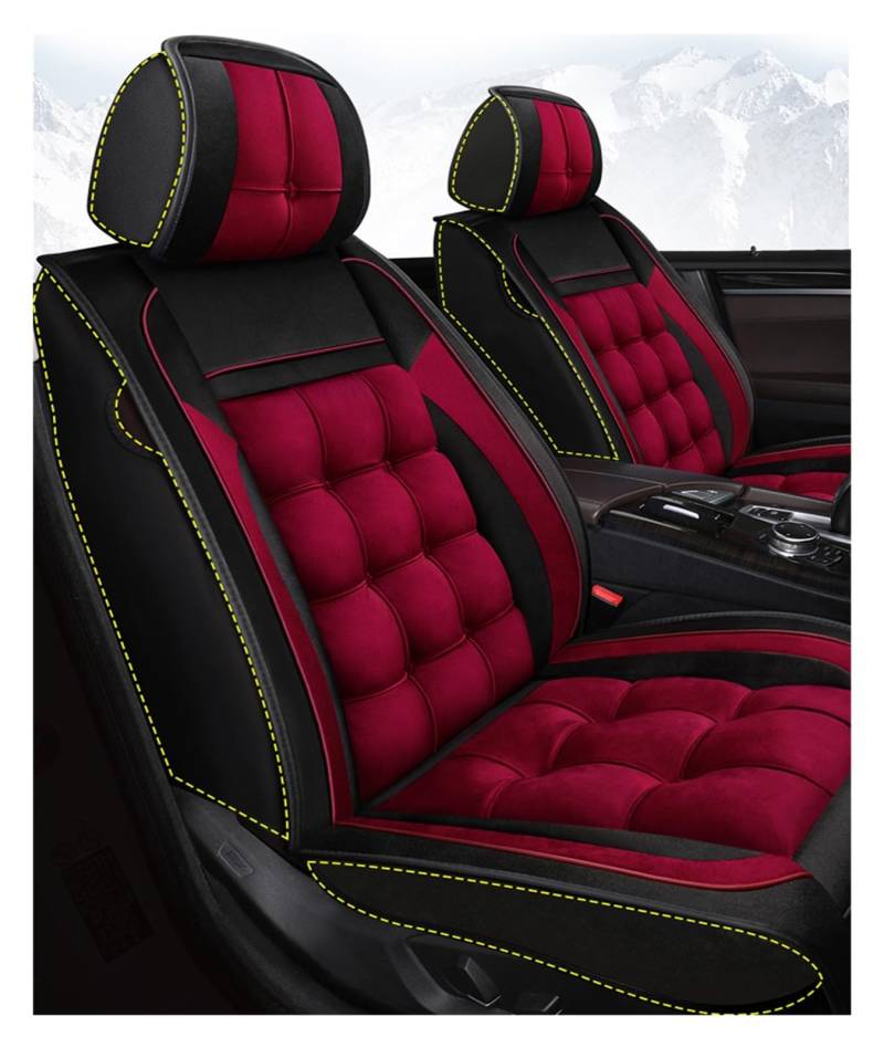 Autositzbezug Auto Sitzbezug Vorne Hinten Fahrzeug Kissen Schutz Pad Für Cadillac Für ATS-L Für M7 Für X45 Vordere Autositzbezüge(Red 1set) von XJJLYQ