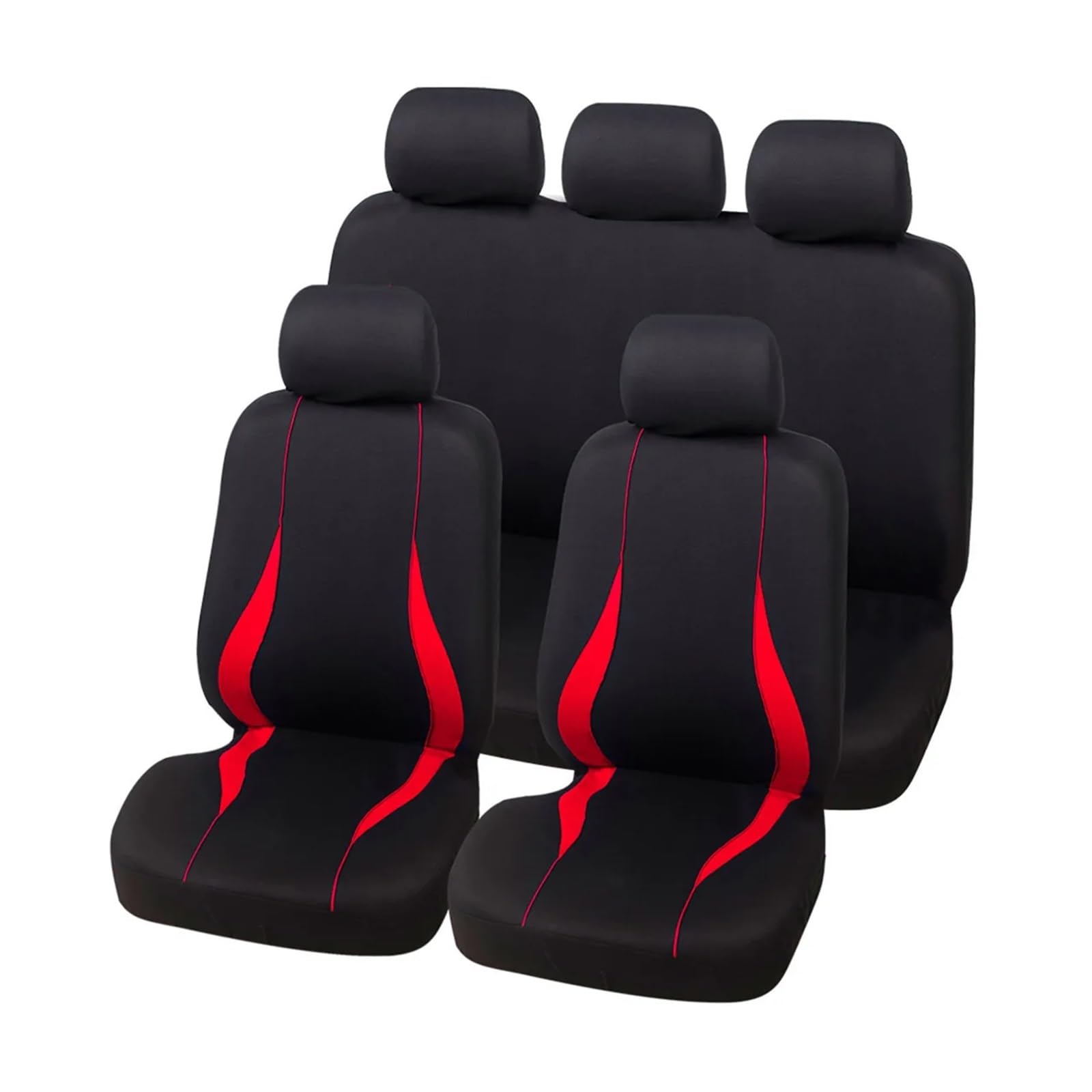 Autositzbezug Autositzbezüge Komplettes Set Für Toyota Für Corolla 2003–2006 Für Ipsyn Für Vitz 2013 Für Platz Für Limousine Für Corolla 1998 Vordere Autositzbezüge(Red Full Set) von XJJLYQ