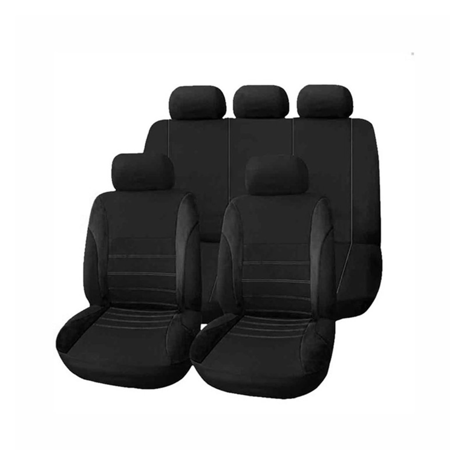 Autositzbezug Autositzbezug Auto Schützend Dekorativ Für Peugeot 206 207 2008 407 307 308 Vordere Autositzbezüge(Full Set -Black) von XJJLYQ