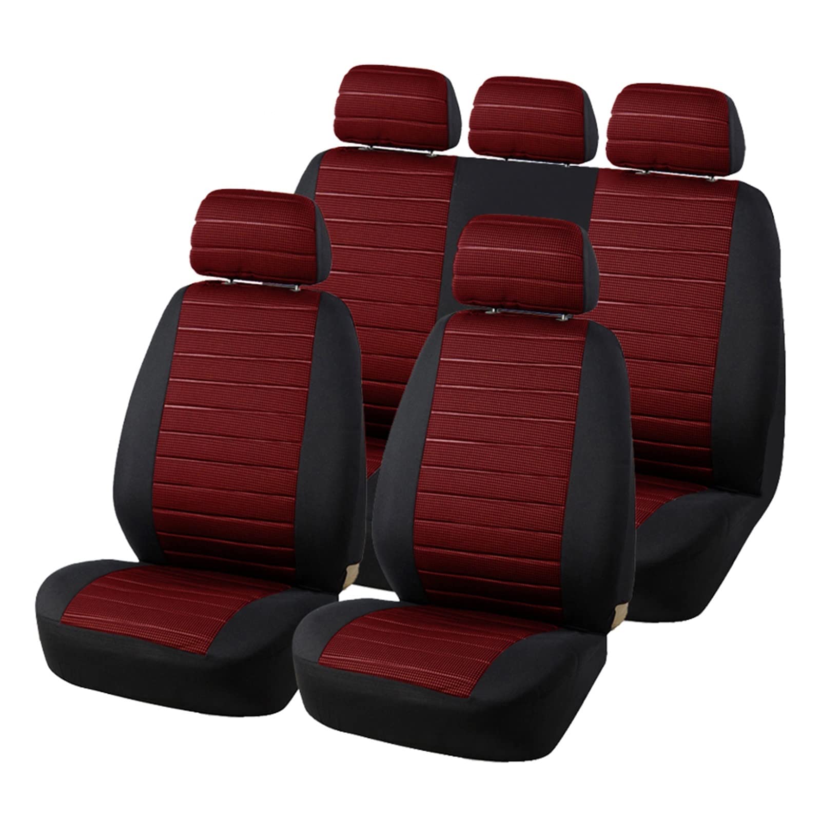 Autositzbezug Autositzbezug Polyester Sitzbezug Universal Für Passat Für Variant Für Golf V Vordere Autositzbezüge(5pcs Red) von XJJLYQ