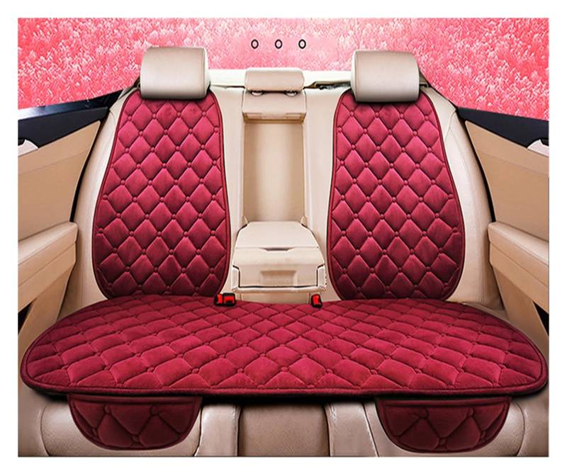 Autositzbezug Autositzbezug Vorne Hinten Sitzkissen Schutzpolster Für Sitz Für Ibiza Für X1 Für X45 Vordere Autositzbezüge(Red Rear 1pcs) von XJJLYQ