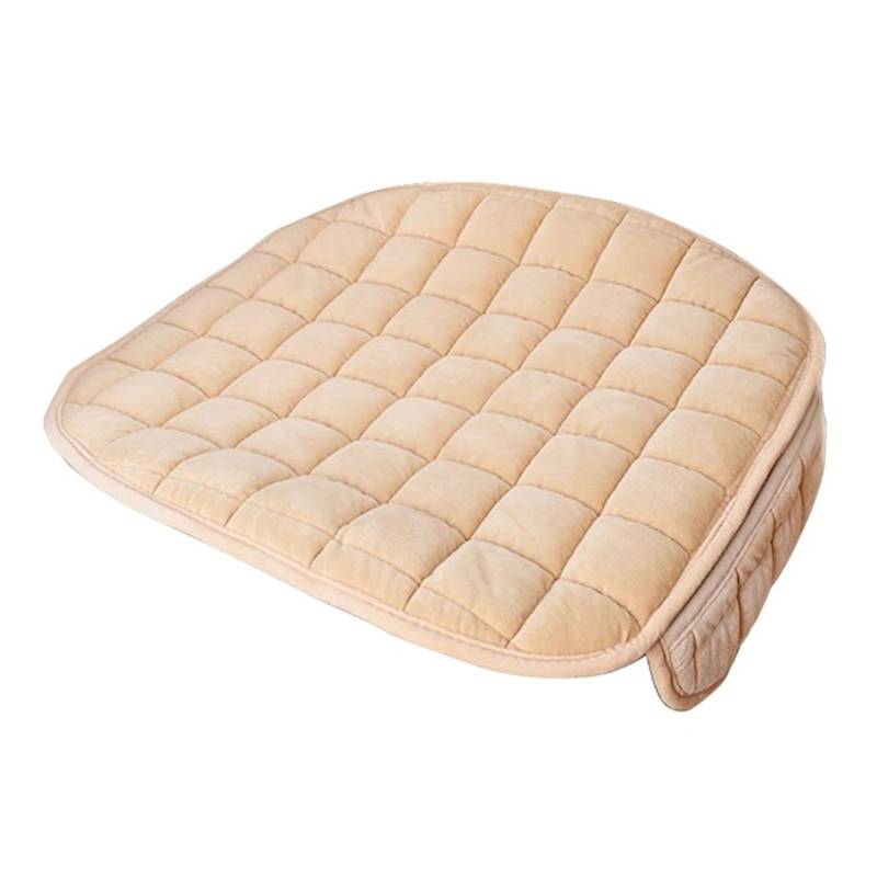 Autositzbezug Autositzbezug Winter Warmes Sitzkissen Anti-Rutsch-Universal-Vorderstuhlsitz Atmungsaktives Pad Autositzschutz Vordere Autositzbezüge(Beige Front 1 pc) von XJJLYQ