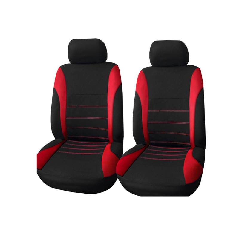 Autositzbezug Universelles Auto-Vordersitzbezug-Schutz-Set Für Vauxhall Für Corsa Vordere Autositzbezüge(RED 2 Pieces) von XJJLYQ