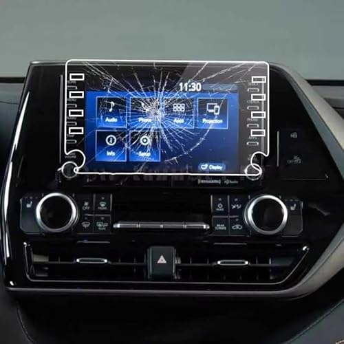 Navigation Schutzfolie 8 Zoll Für Toyota Für Highlander 2020 2021 Auto GPS Navigation Bildschirm Gehärtetem Glas Schutz Film Digital Cockpit Schutzfolie von XJJLYQ