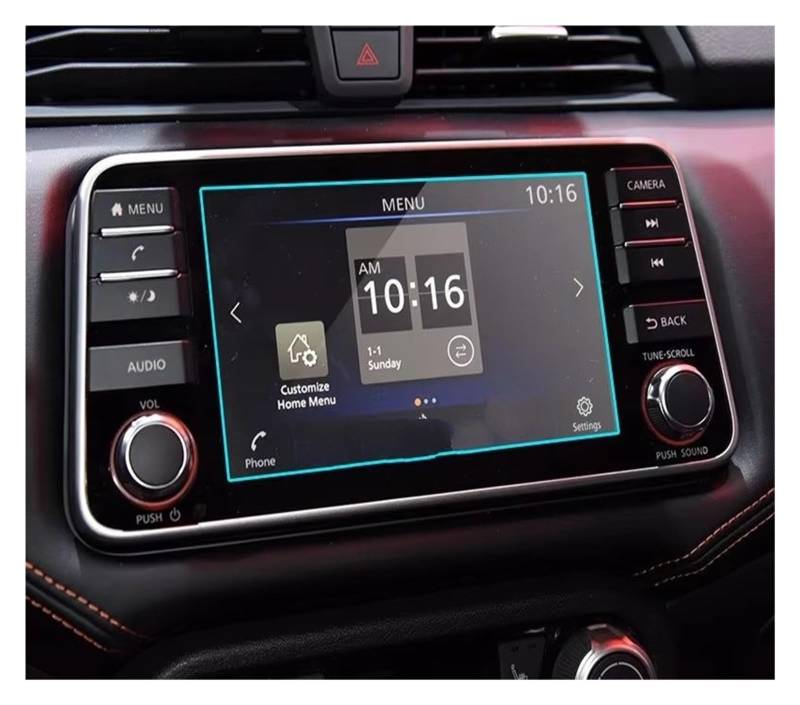 Navigation Schutzfolie Displayschutzfolie Aus Gehärtetem Glas Für Nissan Für Versa 2020 2021 Auto-GPS-Navigations-Displayschutz Digital Cockpit Schutzfolie(155x81mm) von XJJLYQ