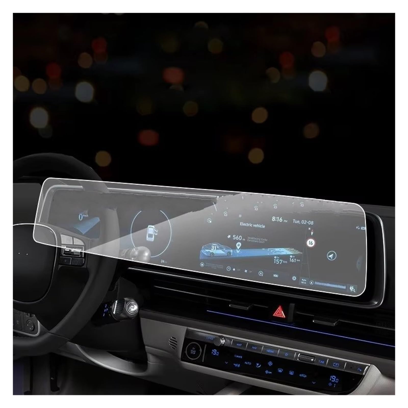 Navigation Schutzfolie Für Hyundai Für Ioniq 6 2022 2023 Auto GPS Navigation Bildschirm Anti-Scratch-Film TPU Schutz Film Digital Cockpit Schutzfolie von XJJLYQ