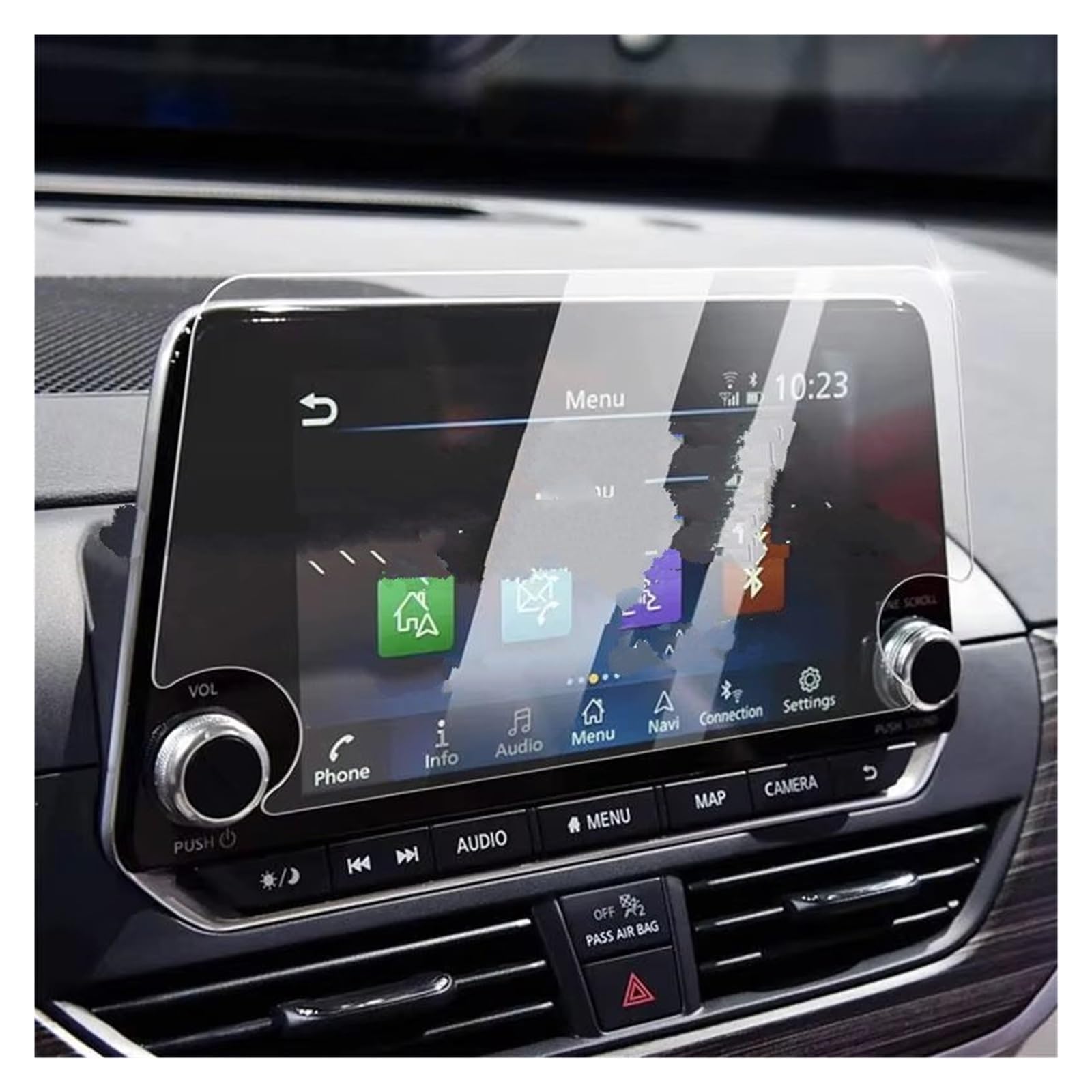 Navigation Schutzfolie Für Nissan Für Altima 2019 8 Zoll Auto Navigation Gehärtetem Glas Screen Protector Film Digital Cockpit Schutzfolie von XJJLYQ