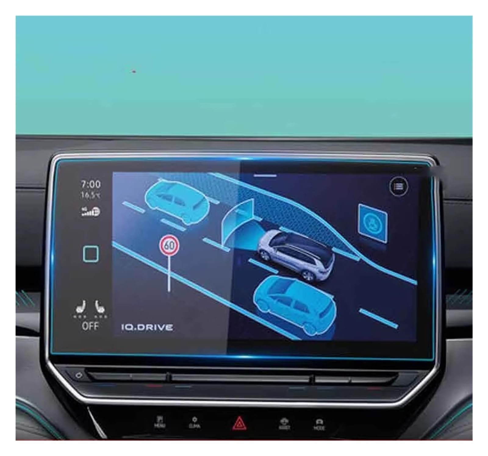 Navigation Schutzfolie Für VW Für ID.4 2020 2021 Auto GPS Navigation Dash Board Bildschirm Gehärtetes Glas Schutz Film Anti-Scratch-Film Digital Cockpit Schutzfolie(GPS and Dash Board) von XJJLYQ