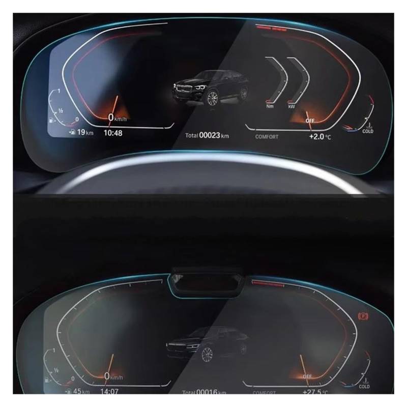 Navigation Schutzfolie Für X3 Für G01 Für G02 2018 2019 2020 Automotive Instrument Film LCD Bildschirm Anti-Scratch-Film Digital Cockpit Schutzfolie(High Match) von XJJLYQ