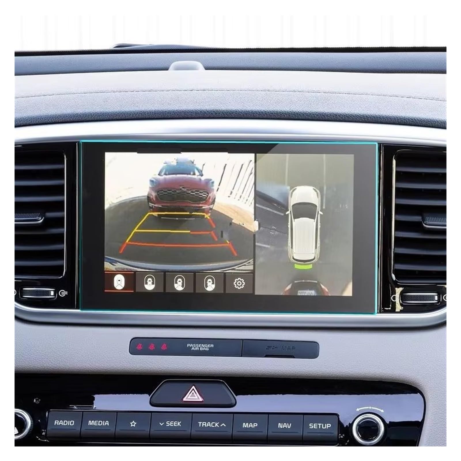 Navigation Schutzfolie GPS-Display-Schutzfolie Für Kia Für Sportage 4 2016 2017 2018 2019 2020 2021 Gehärtetes Glas Digital Cockpit Schutzfolie(152x91mm) von XJJLYQ