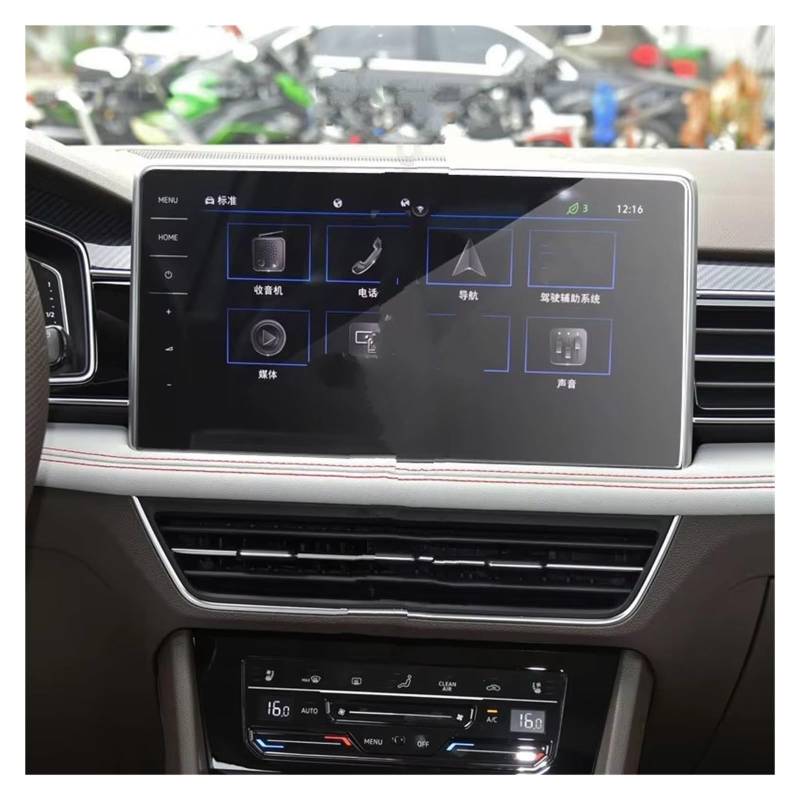 Navigation Schutzfolie Gehärtetem Glas Schutz Film Für VW Für Tiguan L 2022 Auto Navigation Screen Protector Display Film Digital Cockpit Schutzfolie von XJJLYQ