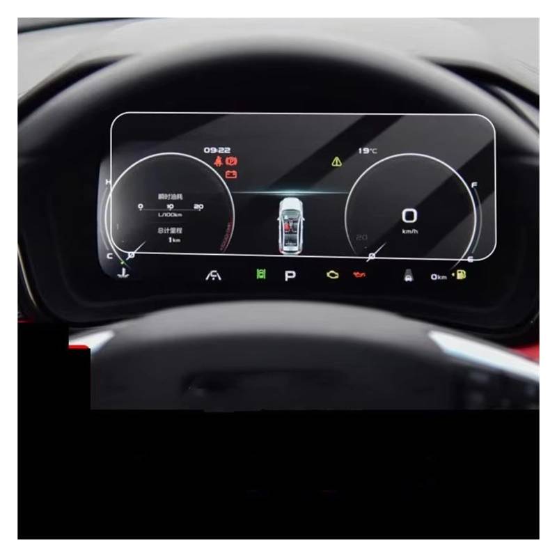 Navigation Schutzfolie Gehärtetes Glas-Display-Schutzfolie Für Geely Für Emgrand S 2021 Armaturenbrett-Instrument Anti-Kratz-Folie Digital Cockpit Schutzfolie von XJJLYQ