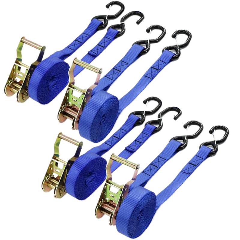 Bindenstraps Ratchet | 4pcs Ratschengurte ladenverstellbare Krawatten-Gurte, Hochleistungs-Mehrzweck-Bindegurte für Motorräder, Anhänger, Autos, Fracht von XJKLBYQ