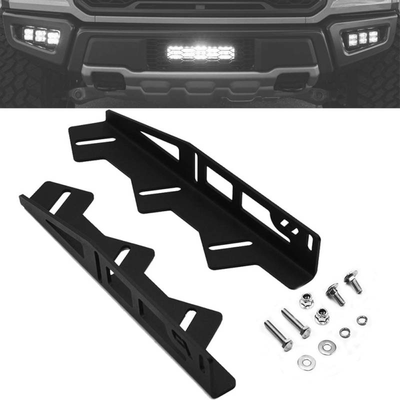 Versteckte Stoßstangenhalterung für Nebelscheinwerfer, kompatibel mit Dreifach-Nebelscheinwerfern Pod Fit 2017–2021 Ford Raptor von XJMOTO