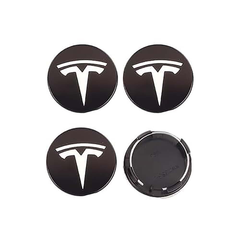 4 Stück 56mm Auto Radnabenkappen für Tesla Model S X 3 Y, Legierung Wasserdicht Staubdicht Radnabenabdeckung Auto Tuning Zubehör von XJQHK