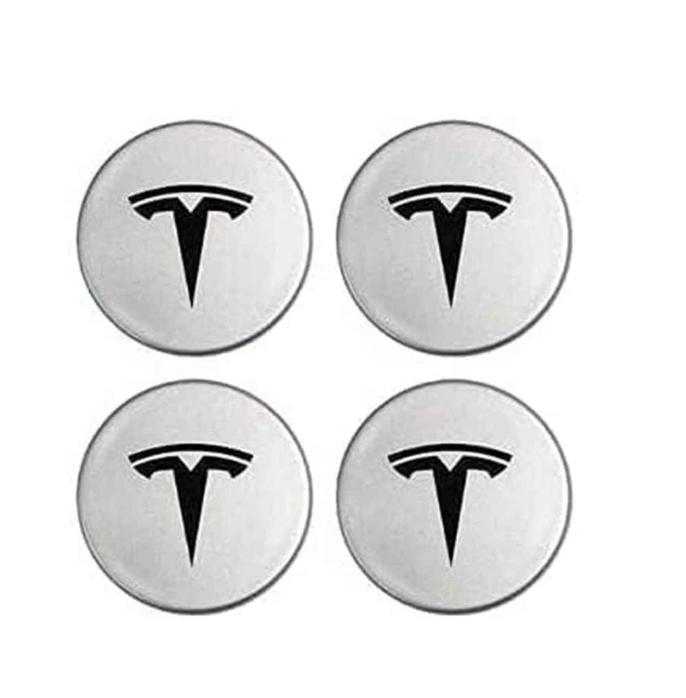 4 Stück 58mm Auto Radnabenkappen für Tesla Model 3 Tesla Model S Tesla Model X, Legierung Wasserdicht Staubdicht Radnabenabdeckung Auto Tuning Zubehör von XJQHK