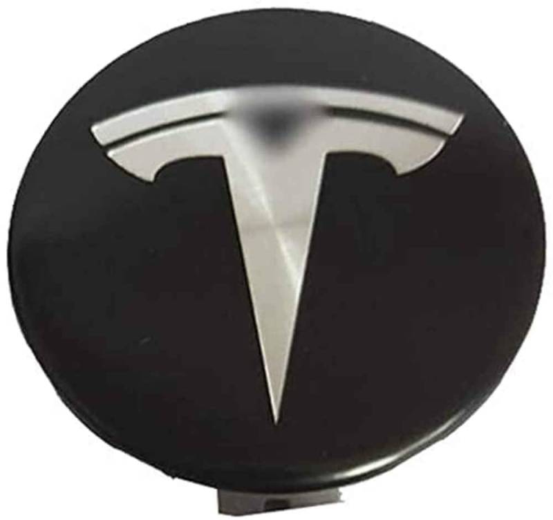 4 Stück 60mm Auto Radnabenkappen für Tesla Model S X 3 60mm, Legierung Wasserdicht Staubdicht Radnabenabdeckung Auto Tuning Zubehör von XJQHK