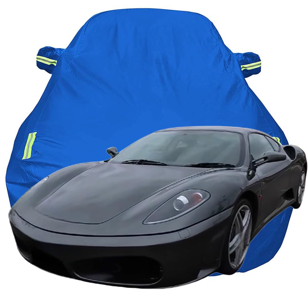 Vollgarage Autoabdeckung für Ferrari F430, Schnee/Kratzfest/Uv-Schutz Oxford Autoplanen Garagen, Hagelschutzplane,Blue-Plus-Cotton von XJQHK