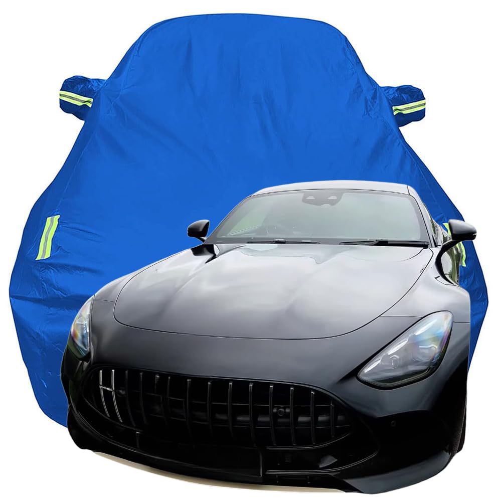 Vollgarage Autoabdeckung für Mercedes AMG GT 63 2024 2025, Schnee/Kratzfest/Uv-Schutz Oxford Autoplanen Garagen, Hagelschutzplane,Blue-Plus-Cotton von XJQHK