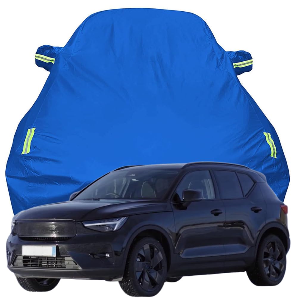 Vollgarage Autoabdeckung für Volvo EX40, Schnee/Kratzfest/Uv-Schutz Oxford Autoplanen Garagen, Hagelschutzplane,Blue-Plus-Cotton von XJQHK