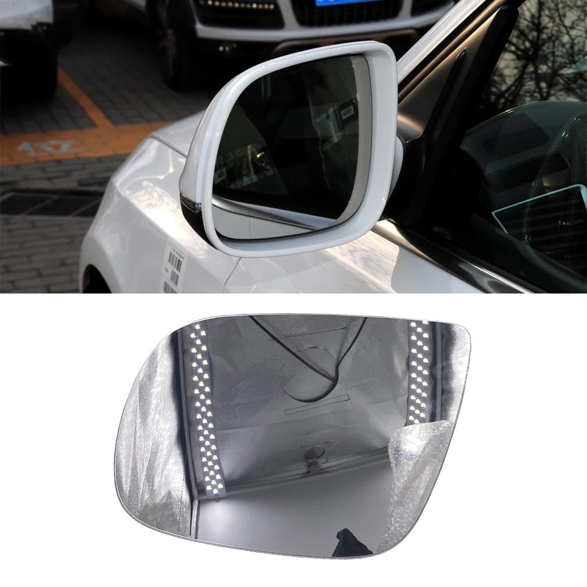 Auto Ersatzspiegelglas Außerhalb Beheizte Rückspiegel Flügel Glas Für Q5 SQ5 8R 2009-2017 Für Q7 4L 2010-2015 8R0857535E 8R0857536E Auto Zubehör(Left) von XKCMGSI