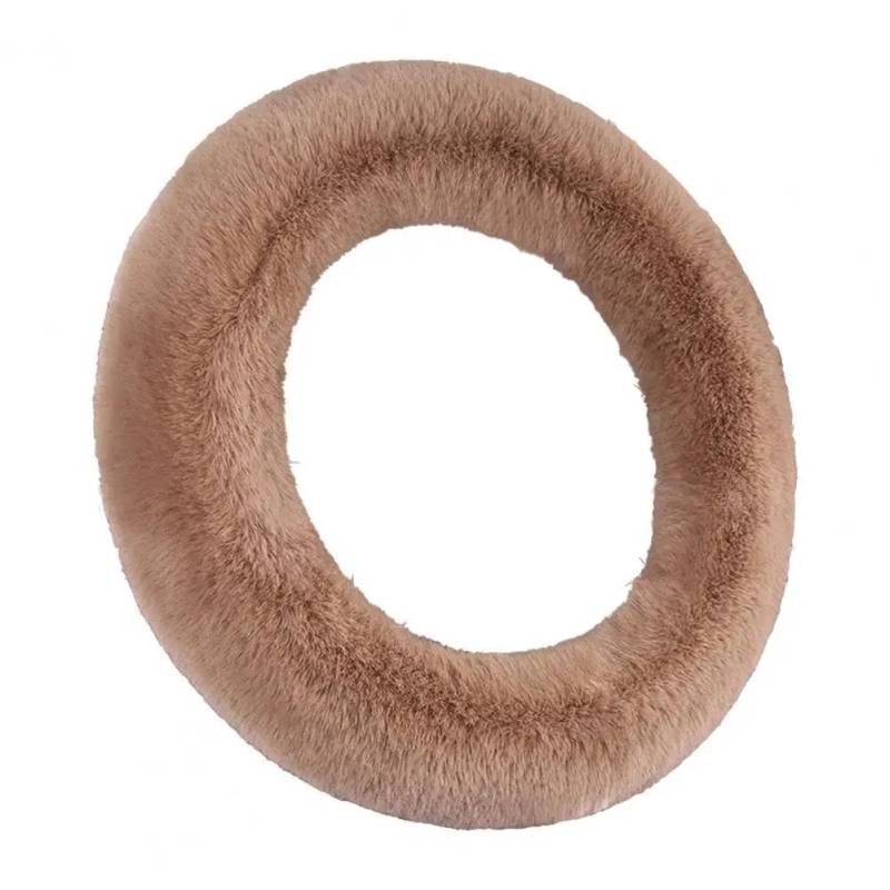 Auto-Lenkradbezüge 38cm Herbst Winter Plüsch Auto Lenkradbezug Für 14,5-15 Zoll Lenkrad Fuzzy Warm Lenkradbezug(6) von XKCMGSI