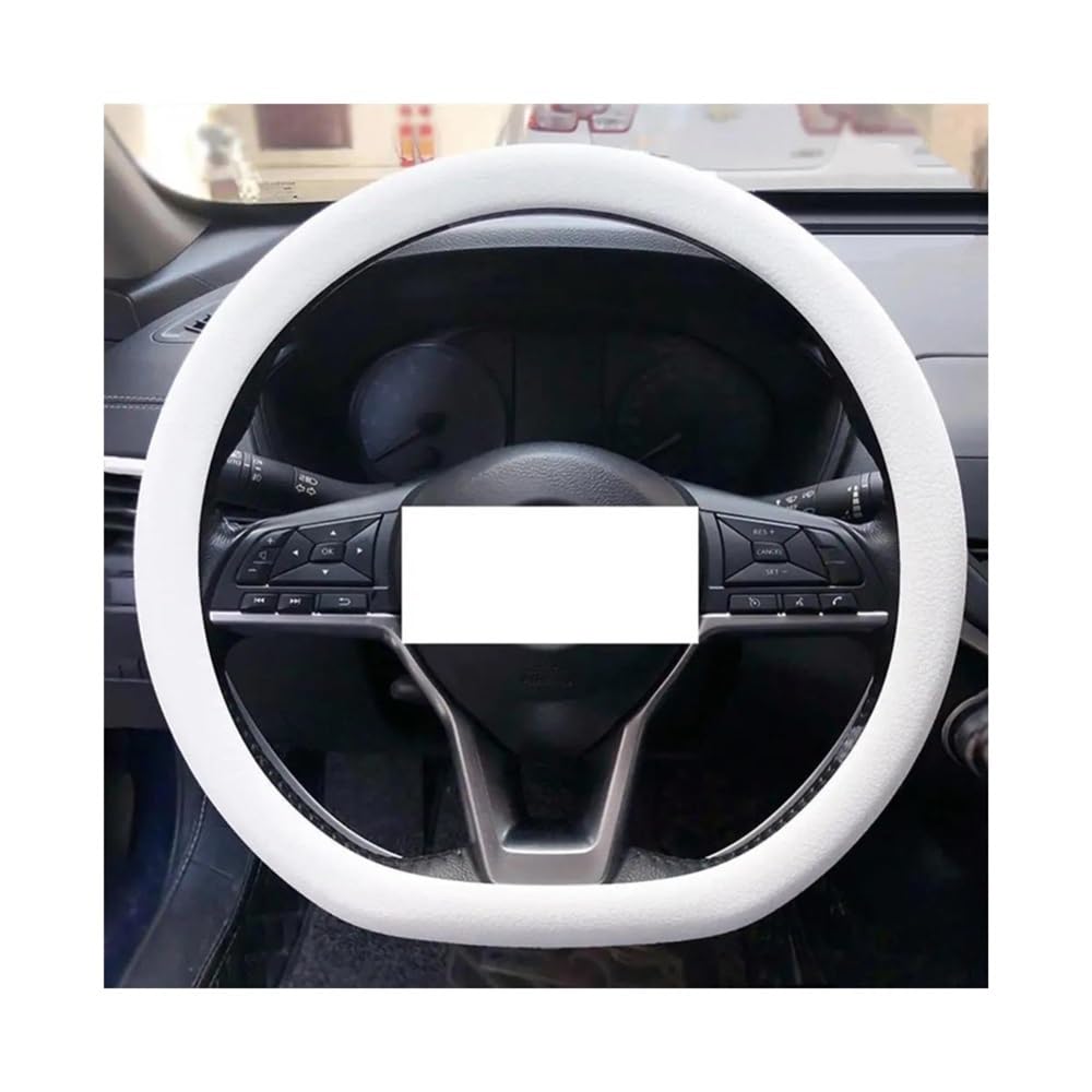 Auto-Lenkradbezüge Anti-Rutsch-Lenkradschutz Weiches Leder Dekor Autozubehör Auto-Universal-Silikon-Lenkradabdeckung Cool(1 UK) von XKCMGSI