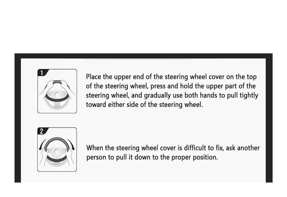 Auto-Lenkradbezüge Auto-Lenkradbezug Atmungsaktiv rutschfest PU-Leder Lenkbezüge Geeignet Für 37–38 cm Auto-Dekoration Kohlefaser(09) von XKCMGSI