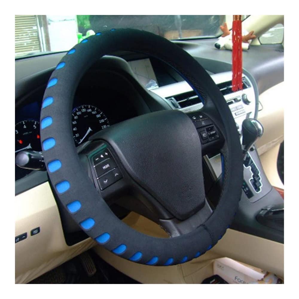 Auto-Lenkradbezüge Auto Radabdeckung Ø38cm Universal Auto Lenkradabdeckung Automotive Lenkungsschutz Eva Material 5 Farben(Blue) von XKCMGSI