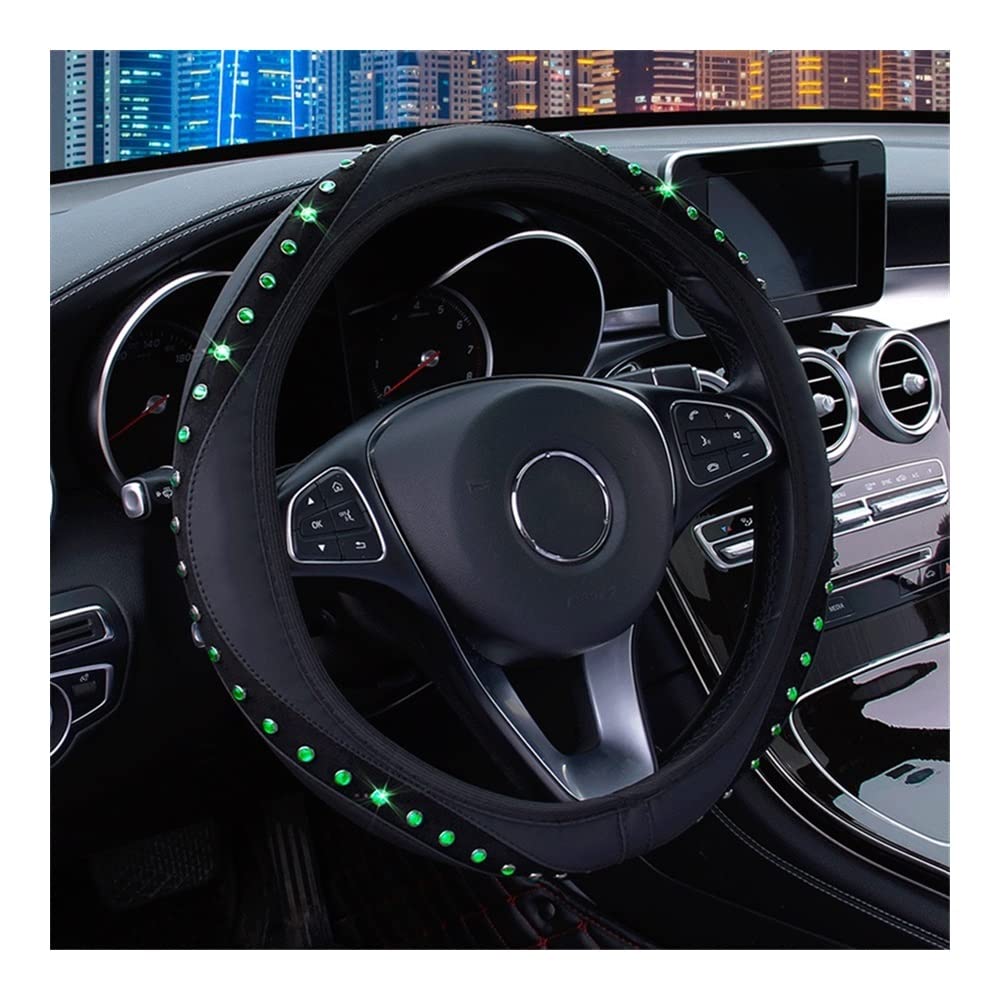 Auto-Lenkradbezüge Crystal Diamond Auto-Lenkrad-Abdeckungs-Dekor-Lenkrad-Schutzhülle 37–38 cm Universal Car Interior Styling(E) von XKCMGSI