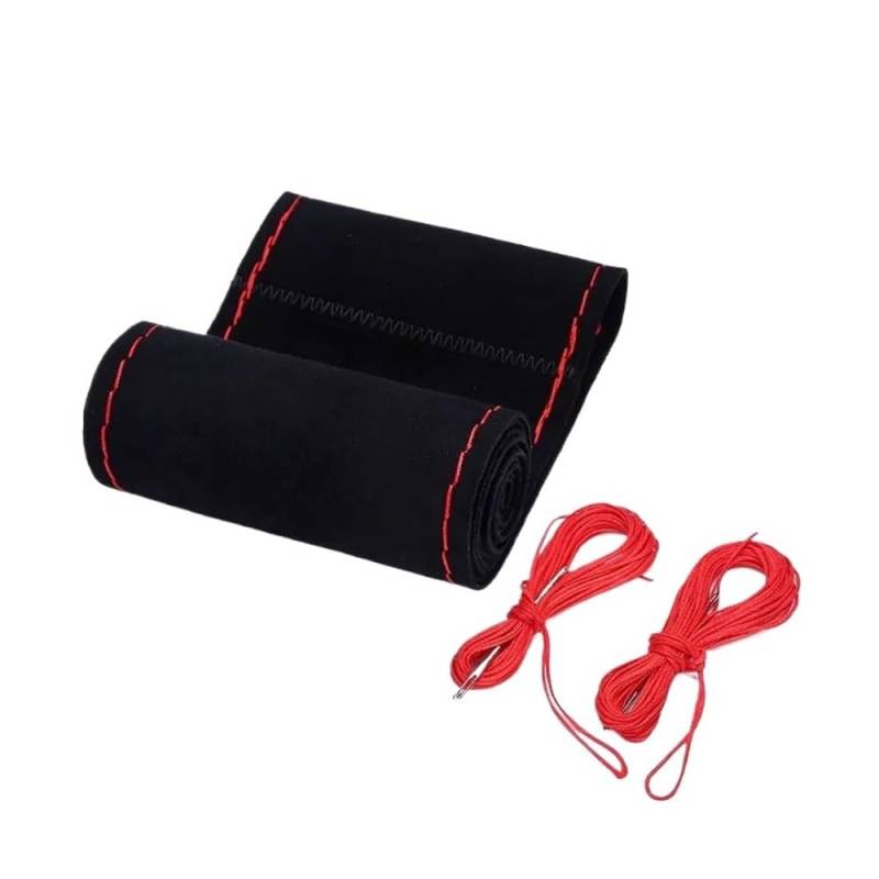 Auto-Lenkradbezüge Für Auto Universal 38 cm Geflochtene Auto Lenkrad Schutz Abdeckung Leder Pelz Lenkrad Abdeckung Anti Slip Innen Teile(09) von XKCMGSI