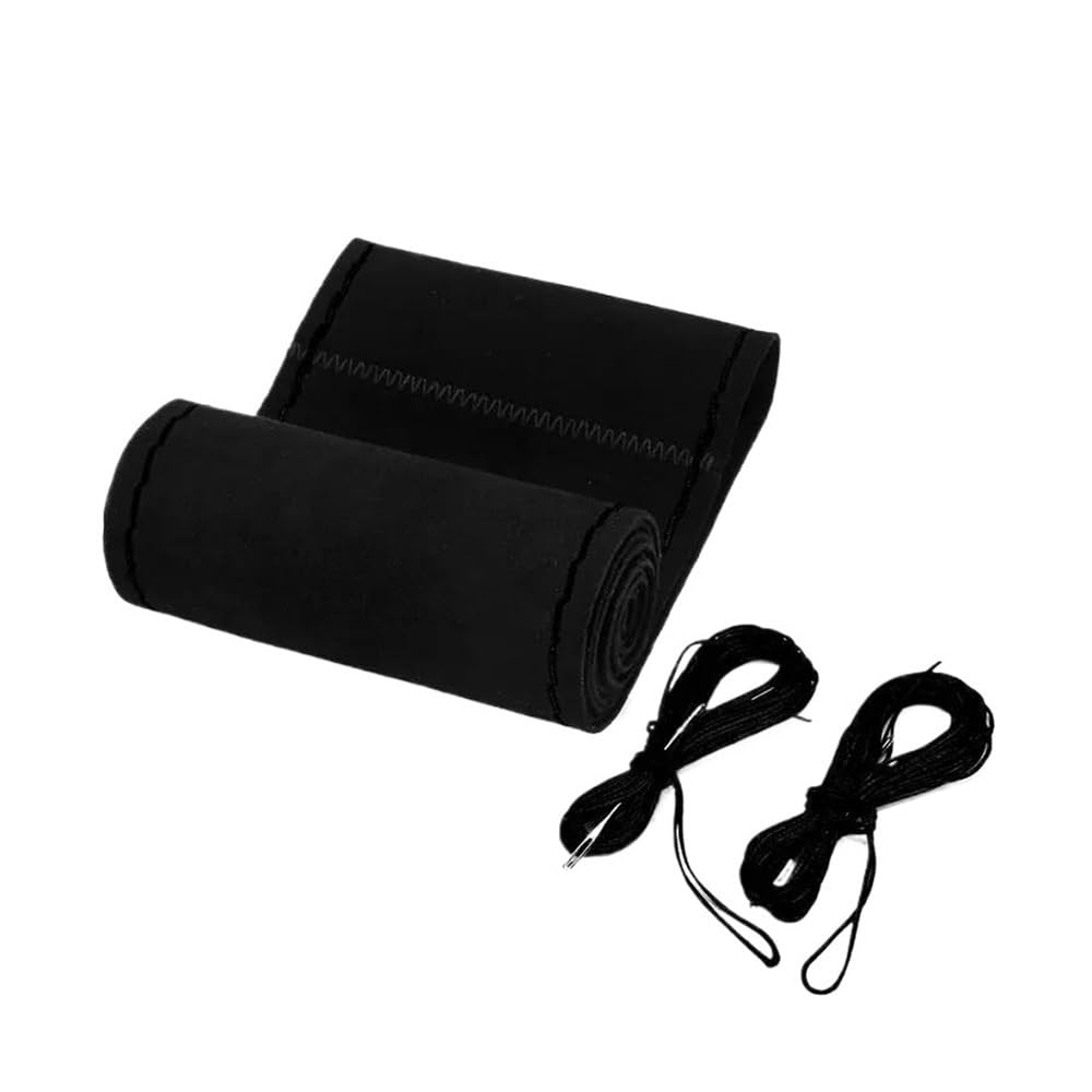 Auto-Lenkradbezüge Für Auto Universal 38 cm Geflochtene Auto Lenkrad Schutz Abdeckung Leder Pelz Lenkrad Abdeckung Anti Slip Innen Teile(1 UK) von XKCMGSI