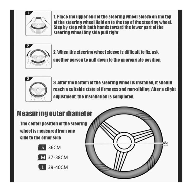 Auto-Lenkradbezüge Für Golf 7 Auto-Lenkradbezug Atmungsaktiv rutschfest(1 UK) von XKCMGSI