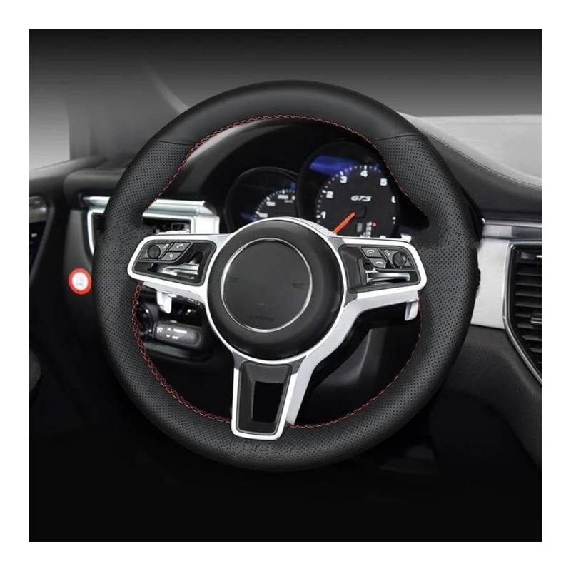 Auto-Lenkradbezüge Leder Auto Lenkradbezug Für Taycan Für Cayenne Für Panamera 718 911 Teile Handgenäht Sportstil(8) von XKCMGSI