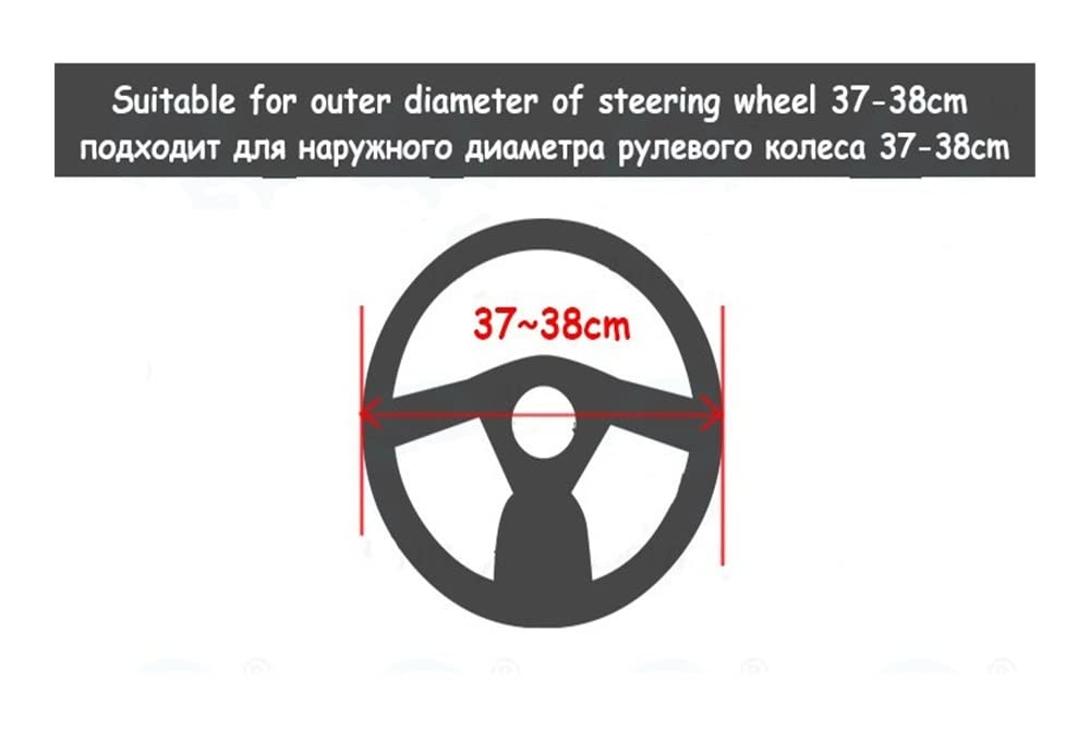 Auto-Lenkradbezüge Mode Anti-Rutsch Auto Auto Styling 9 Farben Auto-Lenkrad-Abdeckung Universal Geflecht Auf Dem Lenkrad(7) von XKCMGSI