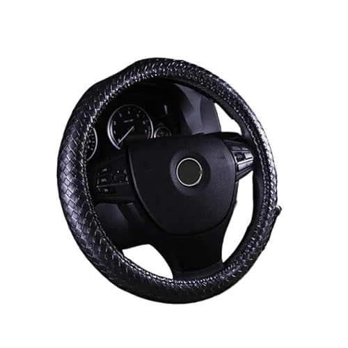 Auto-Lenkradbezüge PU Leder Auto Lenkrad Abdeckung Rad Sleeve Schutz Weben Muster Anti-Rutsch Universal 15 Zoll Auto Styling(09) von XKCMGSI