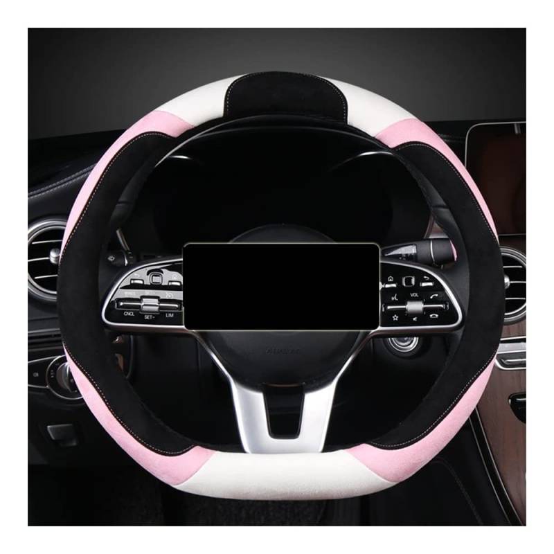 Auto-Lenkradbezüge Universal-Auto-Lenkradabdeckung Für E90 F01 F06 F10 F15 F16 F20 F21 F25 F26 F30 Anti-Rutsch-Auto-Lenkradschutz(Pink-D Type) von XKCMGSI