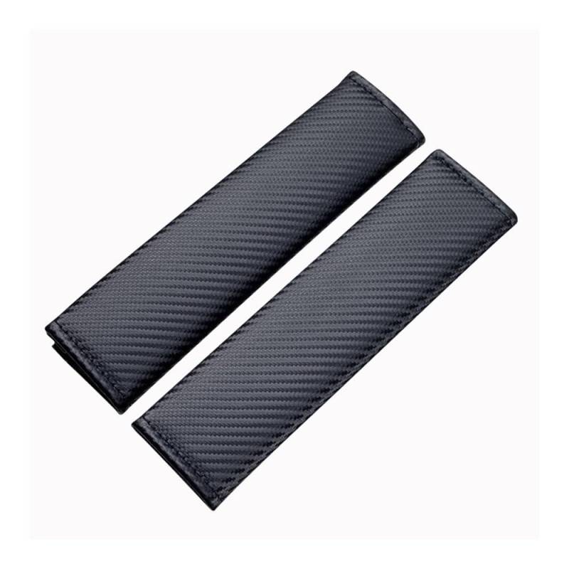 Sitzgurtpolster 2Pcs Carbon Faser Auto Sitz Gürtel PU Leder Sicherheit Gürtel Schulter Abdeckung Atmungsaktive Schutz Sitz Gürtel Polsterung Pad Auto Innen Sitzgurtpolster(09) von XKCMGSI