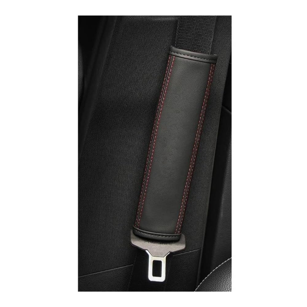 Sitzgurtpolster Car Seat Belt Cover Protect Shoulder Pad Zubehör Für Renaul Für Clio Für Arkana Für Captur Für Twingo Für Talisman RS Für Logan Für Duster Sitzgurtpolster(Black-red) von XKCMGSI