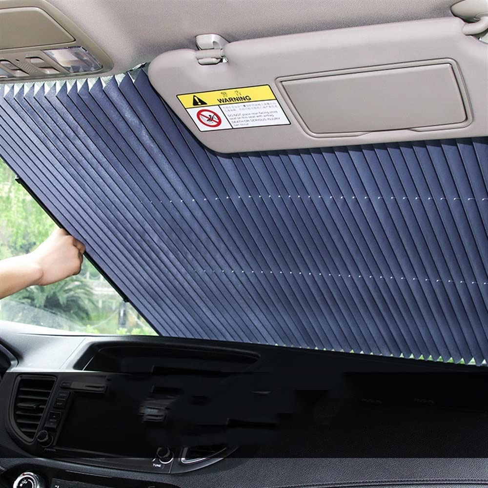 Vorderseite Frontscheibe Sonnenschutz Einziehbare Auto Windschutzscheibe Vorhang Folding Car Sunshade Cover Set Reflektierende Film Vorhänge Anti-UV Auto Sonnenschutz Auto Acc Auto Sonnenschutz von XKCMGSI