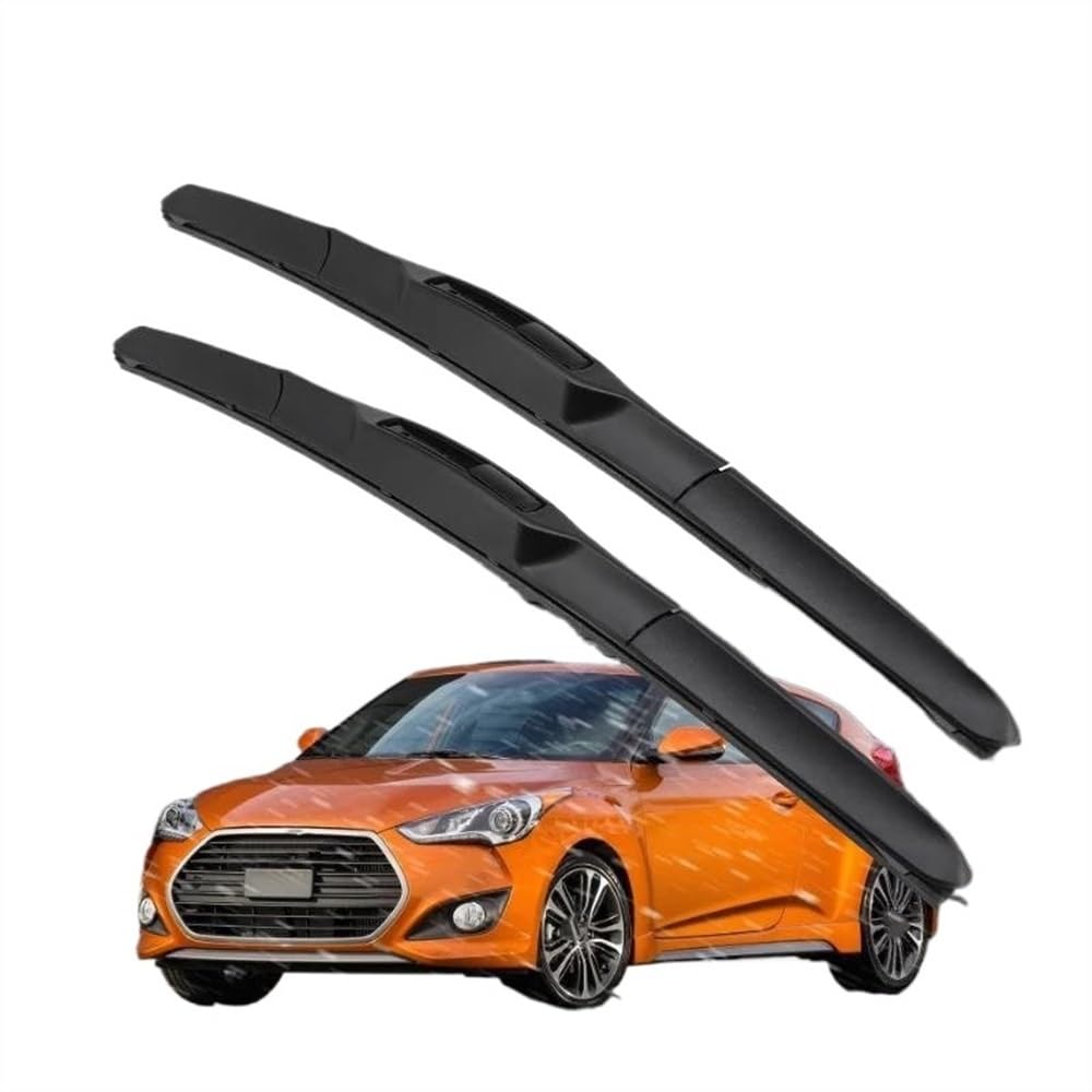 Wischwasserpumpen 26 "+ 18" Auto Scheibenwischerblatt Für Hyundai Für Veloster 2011-2016 Gummi Silicon LHD RHD Frontscheibe Wischer Zubehör Ersatzwischblätter(Type B,Purple) von XKCMGSI