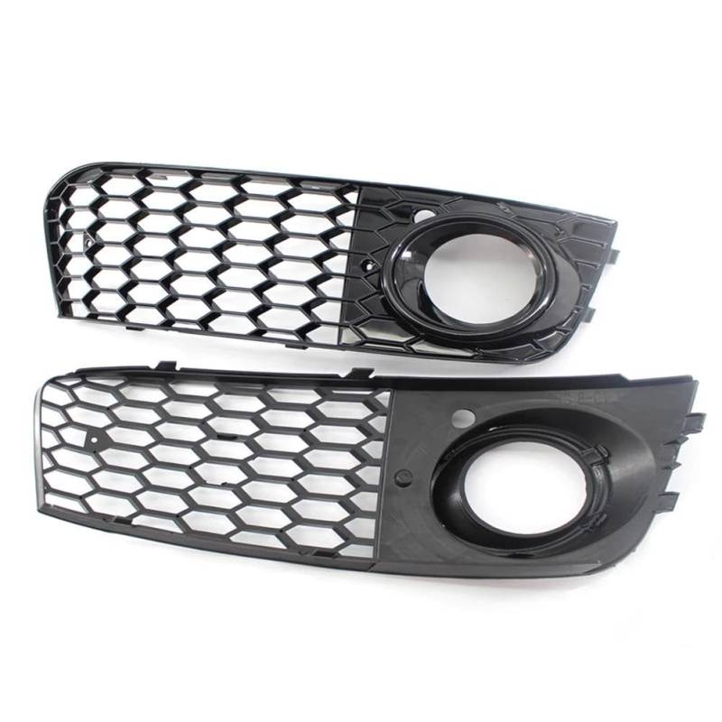 XKCMGSI Nebelscheinwerfergitter 1 Paar Auto Front Stoßstange Nebel Lampe Kühlergrill Links Rechts Mesh Waben Hex 8KD807682 8KD807681 Für A4 B8 2008-2012 Zubehör Lampenabdeckung von XKCMGSI