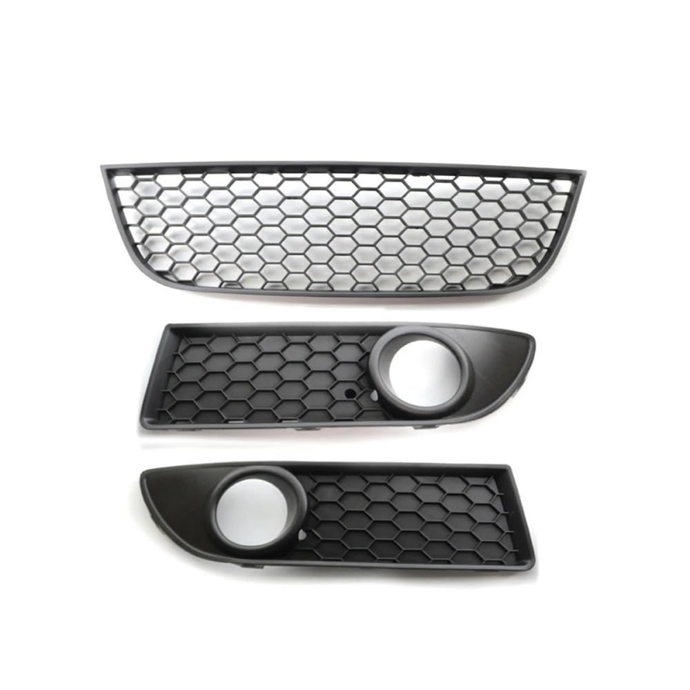 XKCMGSI Nebelscheinwerfergitter Front Lower Bumper Center Grill Für Polo MK4 9N3 2005-2009 Facelift 6Q0 853 677 B Auto Nebelscheinwerfer Lampe Abdeckung Stoßfänger Grille Lampenabdeckung(1 Set) von XKCMGSI