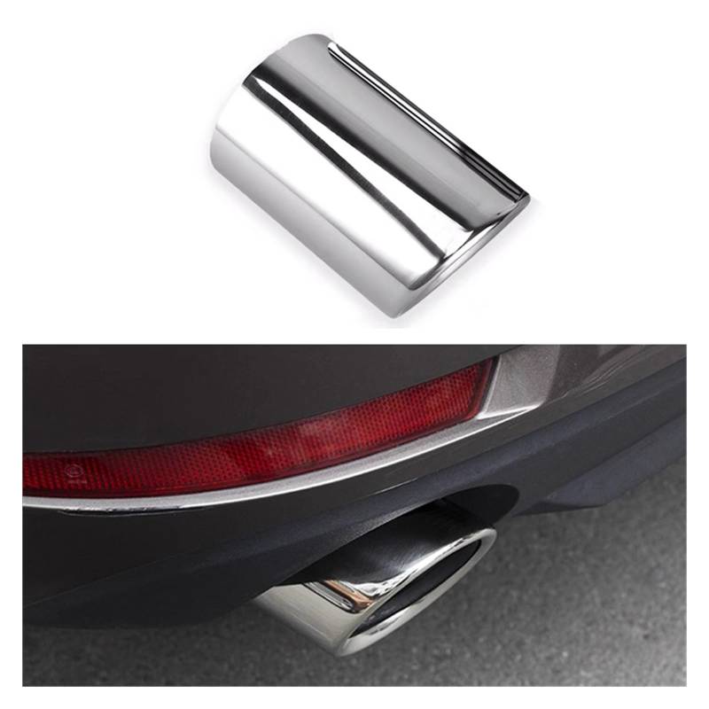 Auto Auspuffspitze Für A3 8V 8P Für Sportback Endrohr Edelstahl Auto Auspuffrohr Spitzenabdeckung Endrohrblende(76mm Silver) von XKOEHXJ