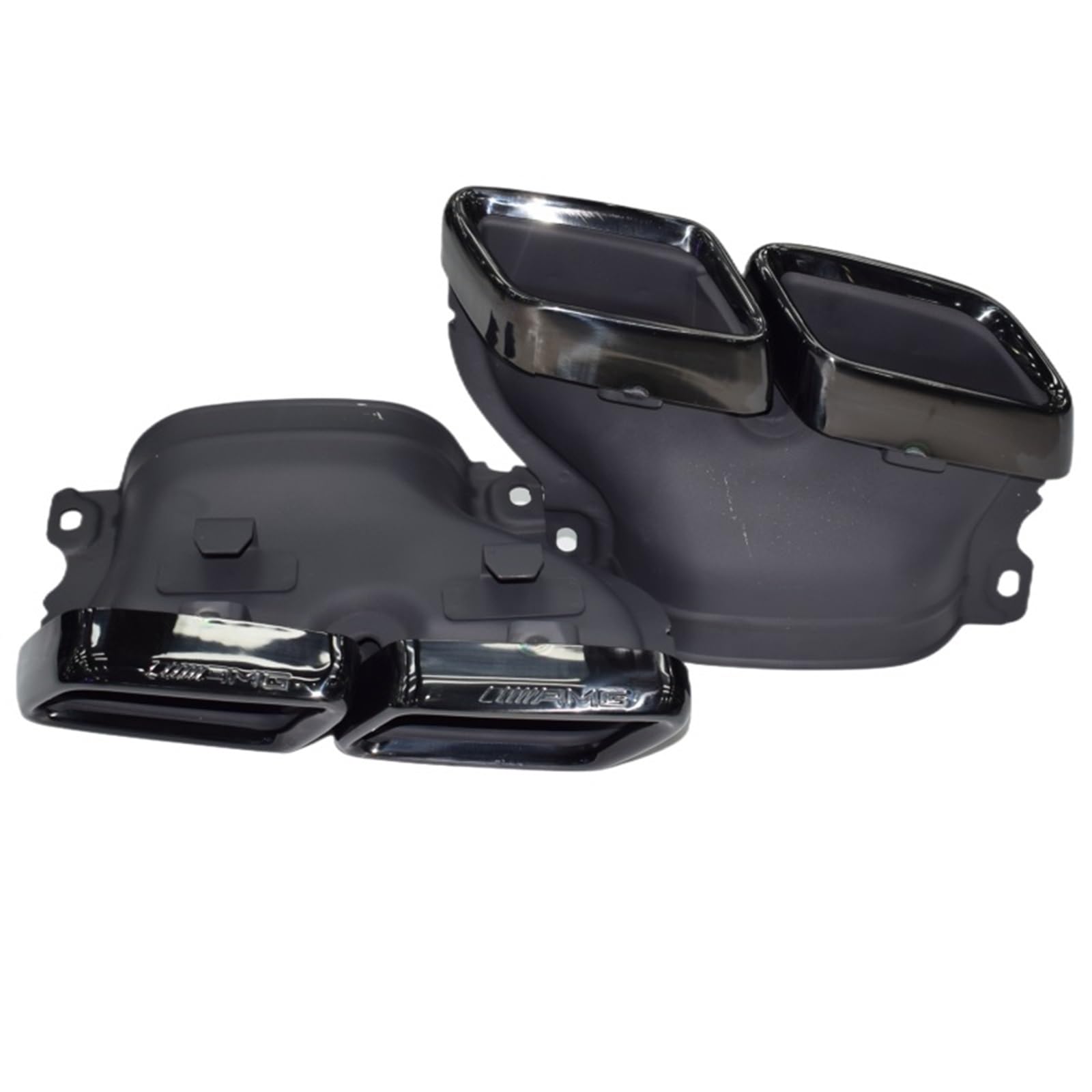 Auto Auspuffspitze Für C63 W205 C200 C300 C260 C180 15–18 Carbonfaser Glänzend/Mattschwarz AMG Auspuffspitzen Schalldämpferrohr Endrohrblende(Dark Grey) von XKOEHXJ