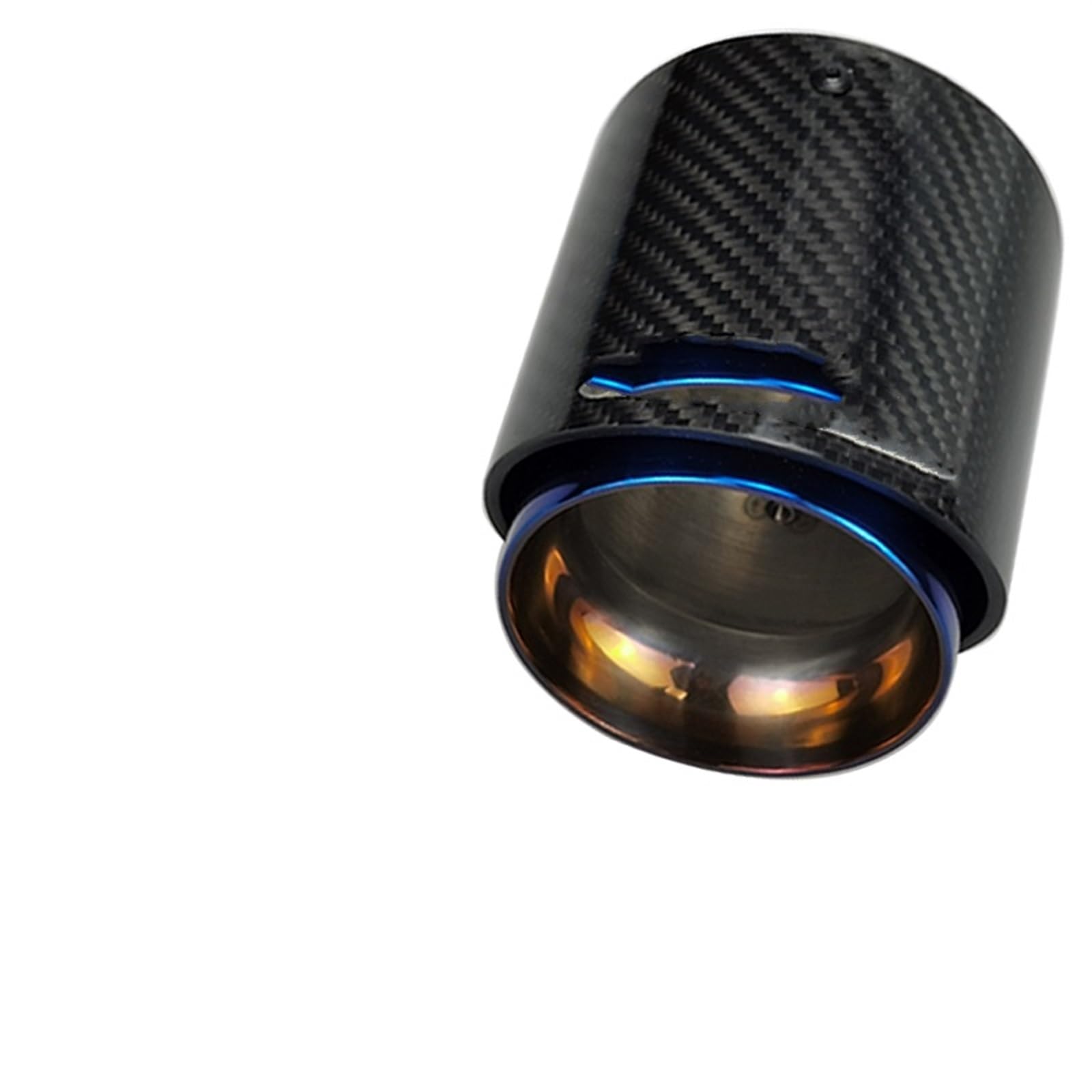 Auto Auspuffspitze Für Mini Für Cooper S F54/F55/F56/F57/F60/R55 R56 Burnt Blue Rohr Schwarz Carbon Faser Auspuff Spitze Fit Endrohrblende(Inlet72mm) von XKOEHXJ